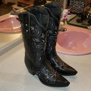 Black Bling Cowgirl Boots